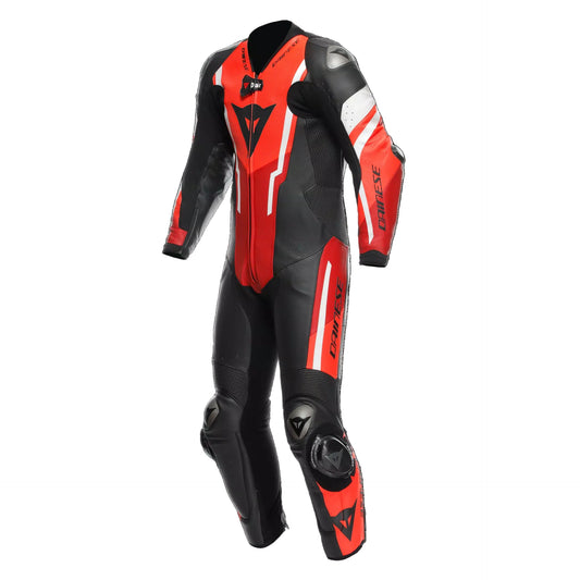 MISANO 3 D-AIR® - MEN'S 1-PIECE MOTORCYCLE PERFORATED LEATHER SUIT WITH AIRBAG (SIZE 58)