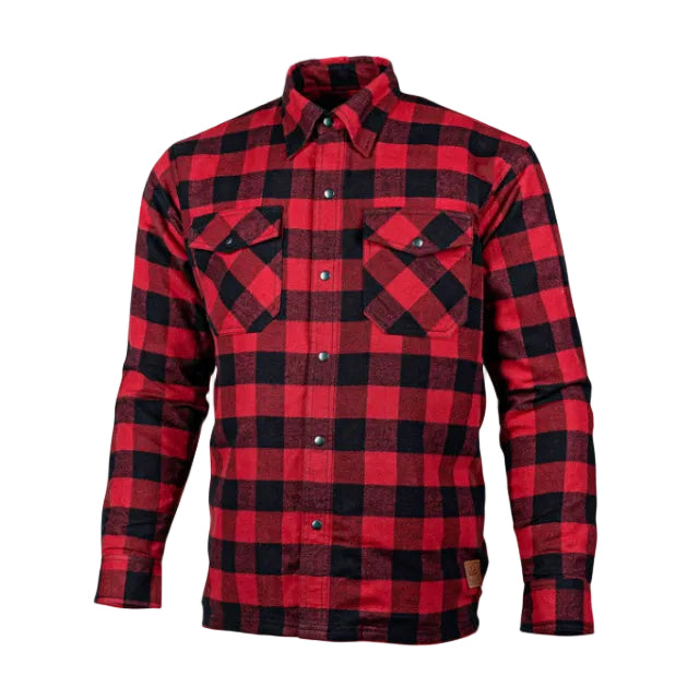 Cortech Bender Armored Moto Flannel Shirt - Red Tide